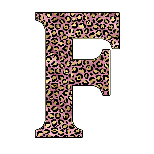 Leopard print alphabet Mug