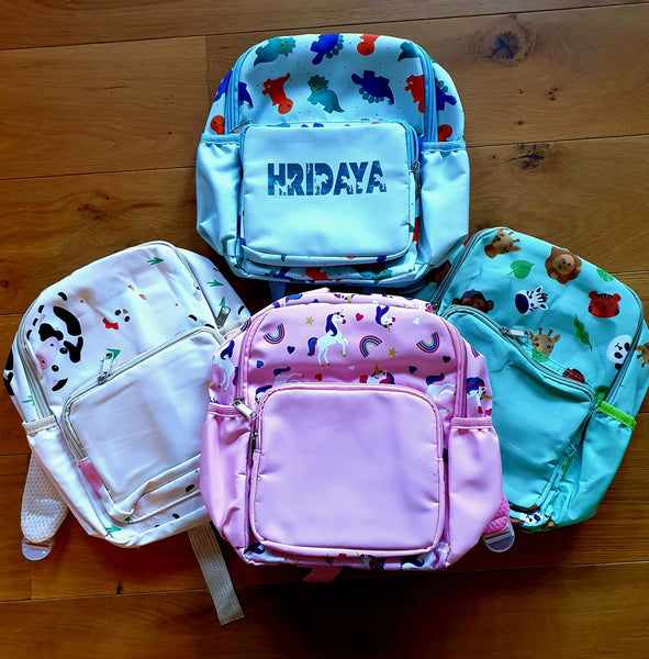 Small Dinosaur/Unicorn/Zoo/Farm Print Backpack