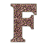 Leopard print alphabet Mug