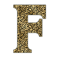 Leopard print alphabet Water Bottle