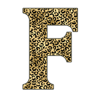 Leopard print alphabet Mug