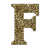 Leopard print alphabet Water Bottle