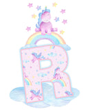 Pastel Unicorn Alphabet Water Bottle