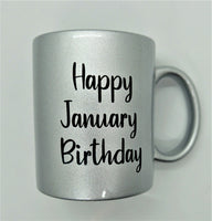 Glitter Mug - January Birthday